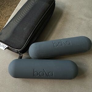 Bala Bars (Light Hand Weights) in Charcoal with Mesh Storage Sleeve